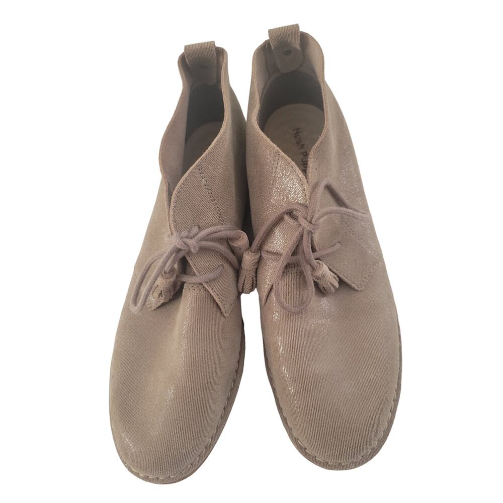 Hush Puppies Cyra Catelyn Taupe Shimmer bootie/chukka Size 9.5M.